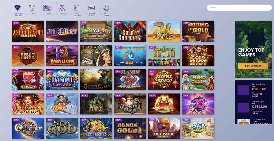 screenshot casiplay casino games